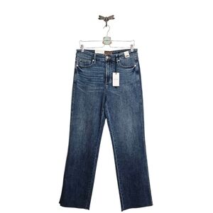Judy Blue Vintage Straight Jeans Mid Rise Tummy Control Stretch Denim Size 13/31